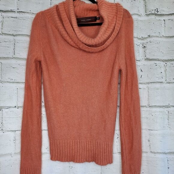 Code x mode Orange Fuzzy Cowl Neck Sweater medium - Picture 3 of 10